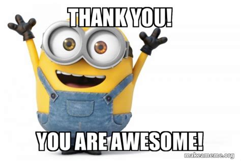 you are awesome thank you meme